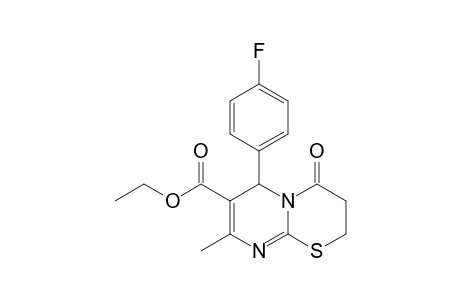 Ethyl 6-(4-fluorophenyl)-8-methyl-4-oxo-2H,3H,4H,6H-pyrimido[2,1-b][1,3]thiazine-7-carboxylate