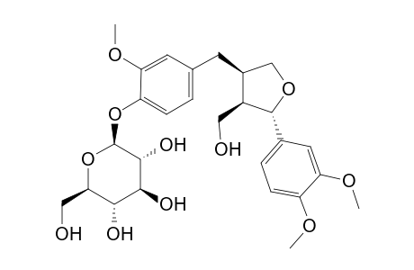 (2S,3R,4R)-2-(3',4'-Dimethoxyphenyl)-4-{[4'-(.beta.-D-glucopyranosyloxy)-3'-methoxyphenyl]methyl}tetrahydrofuran-3-methanol
