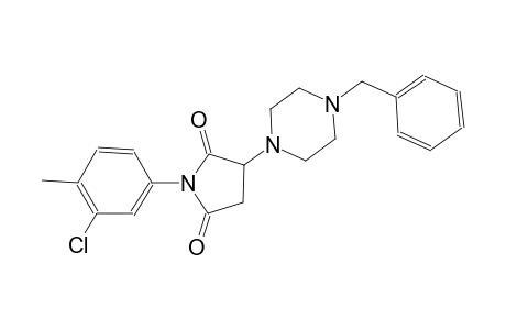 3-(4-benzyl-1-piperazinyl)-1-(3-chloro-4-methylphenyl)-2,5-pyrrolidinedione