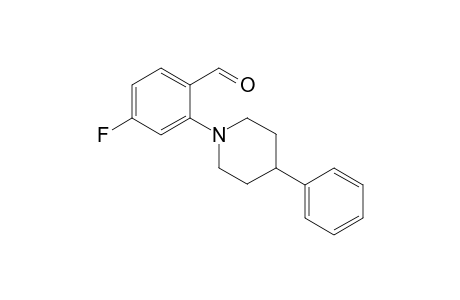 2-(4-Phenylpiperidin-1-yl)-4-fluorobenzaldehyde