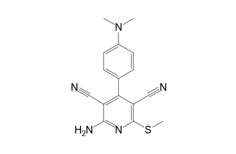 2-amino-4-(4-dimethyaminophenyl)-6-(methylthio)-pyridine-3,5-dicarbonitrile