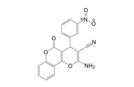 2-Amino-4-(3-nitro-phenyl)-5-oxo-4H,5H-pyrano[3,2-c]chromene-3-carbonitrile