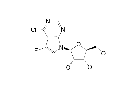4-CHLORO-5-FLUORO-7-BETA-D-RIBOFURANOSYL-7-H-PYRROLO-[2.3-D]-PYRIMIDINE