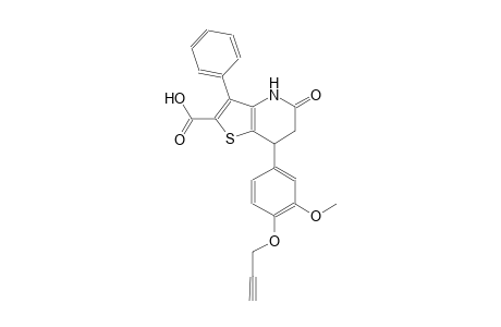 thieno[3,2-b]pyridine-2-carboxylic acid, 4,5,6,7-tetrahydro-7-[3-methoxy-4-(2-propynyloxy)phenyl]-5-oxo-3-phenyl-