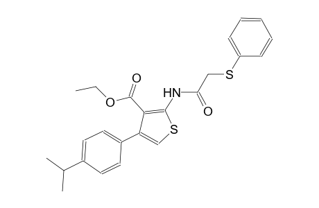 ethyl 4-(4-isopropylphenyl)-2-{[(phenylsulfanyl)acetyl]amino}-3-thiophenecarboxylate