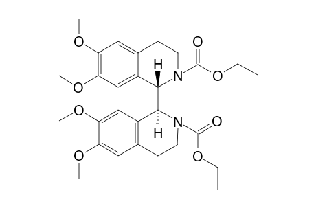 rac-2,2'-Di(ethoxycarbonyl)-6,6',7,7'-tetramethoxy-1,1',2,2',3,3',4,4',octahydro-1,1'bisisoquinoline