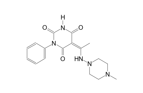 (5Z)-5-{1-[(4-methyl-1-piperazinyl)amino]ethylidene}-1-phenyl-2,4,6(1H,3H,5H)-pyrimidinetrione
