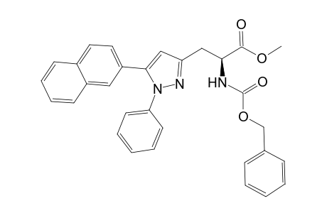 Methyl (2S)-2-[(benzyloxycarbonyl)amino]-3-[5'-(naphthalen-2''-yl)-1'-phenyl-1'H-pyrazol-3'-yl]propanoate