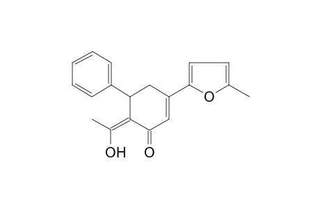 6-(1-Hydroxy-ethylidene)-3-(5-methyl-furan-2-yl)-5-phenyl-cyclohex-2-enone