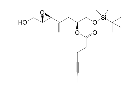 [S]-1-[(t-Butyldimethylsilyl)oxy]-4-[3''-(hydroxymethyl)oxiran-2"-yl]-pent-4-en-2-yl Hex-4'-ynoate