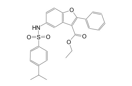 3-benzofurancarboxylic acid, 5-[[[4-(1-methylethyl)phenyl]sulfonyl]amino]-2-phenyl-, ethyl ester