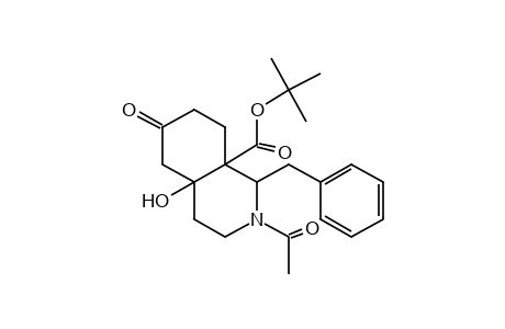 2-ACETYL-1-BENZYL-4a-HYDROXYOCTAHYDRO-6-OXO-8a(1H)-ISOQUINOLINECARBOXYLIC ACID, tert-BUTYL ESTER