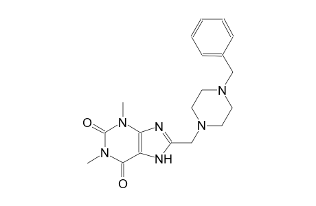 8-[(4-benzyl-1-piperazinyl)methyl]-1,3-dimethyl-3,7-dihydro-1H-purine-2,6-dione