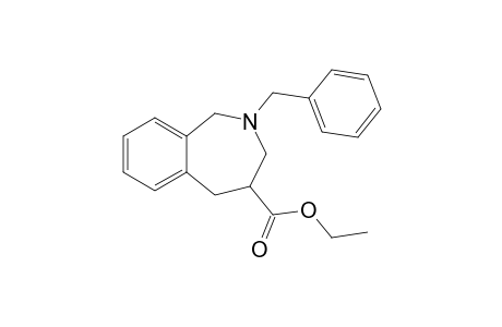 2-(phenylmethyl)-1,3,4,5-tetrahydro-2-benzazepine-4-carboxylic acid ethyl ester