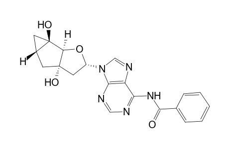 (5'R,6'R)-N(6)-Benzoyl-9-(2-deoxy-3',5'-ethano-5'-6'-methano-alpha-D-ribofuranosyl)adenine