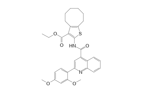 2-[[[2-(2,4-dimethoxyphenyl)-4-quinolinyl]-oxomethyl]amino]-4,5,6,7,8,9-hexahydrocycloocta[b]thiophene-3-carboxylic acid ethyl ester