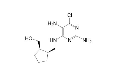 (+-)-cis-2,5-Diamino-6-chloro-4-[2-(hydroxymethyl)cyclopentylmethylamino]pyrimidine