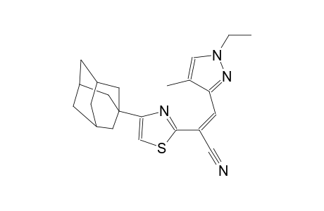 (2Z)-2-[4-(1-adamantyl)-1,3-thiazol-2-yl]-3-(1-ethyl-4-methyl-1H-pyrazol-3-yl)-2-propenenitrile