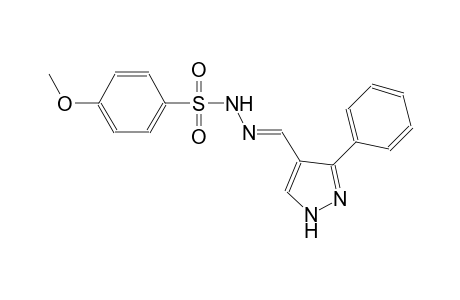 4-methoxy-N'-[(E)-(3-phenyl-1H-pyrazol-4-yl)methylidene]benzenesulfonohydrazide