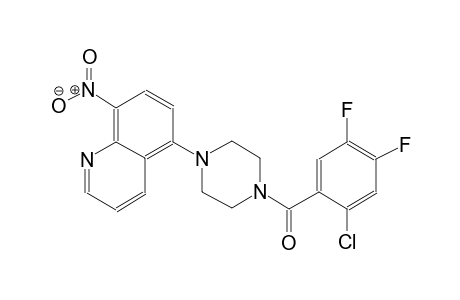 quinoline, 5-[4-(2-chloro-4,5-difluorobenzoyl)-1-piperazinyl]-8-nitro-