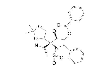 5-O-BENZOYL-1,2-O-ISOPROPYLIDENE-3-SPIRO-(4'-AMINO-2'-N-BENZYL-2',3'-DIHYDRO-1',1'-DIOXIDE-2',3'-ISOTHIAZOLYL)-ALPHA-D-RIBOFURANOSE
