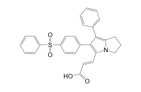 (E)-3-[1-phenyl-2-[4-(phenylsulfonyl)phenyl]-6,7-dihydro-5H-pyrrolizin-3-yl]prop-2-enoic acid