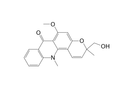 7H-Pyrano[2,3-c]acridin-7-one, 3,12-dihydro-3-(hydroxymethyl)-6-methoxy-3,12-dimethyl-