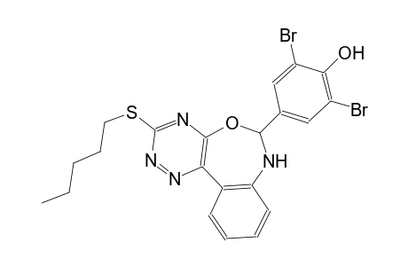 2,6-dibromo-4-[3-(pentylsulfanyl)-6,7-dihydro[1,2,4]triazino[5,6-d][3,1]benzoxazepin-6-yl]phenol