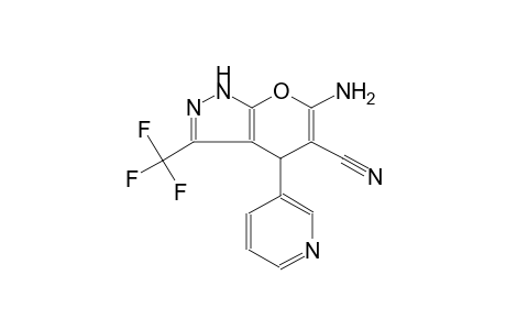 6-amino-4-(3-pyridinyl)-3-(trifluoromethyl)-1,4-dihydropyrano[2,3-c]pyrazole-5-carbonitrile