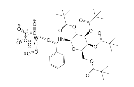Pentacarbonyl[3-phenyl-3-(2,3,4,6-tetra-O-pivaloyl-beta-D-galactopyranosylamino)-1,2-propandienylidene]tungsten