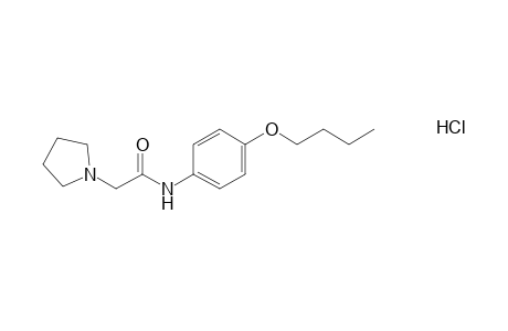 4'-butoxy-1-pyrrolidineacetanilide, monohydrochloride