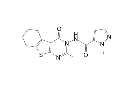1-methyl-N-(2-methyl-4-oxo-5,6,7,8-tetrahydro[1]benzothieno[2,3-d]pyrimidin-3(4H)-yl)-1H-pyrazole-5-carboxamide