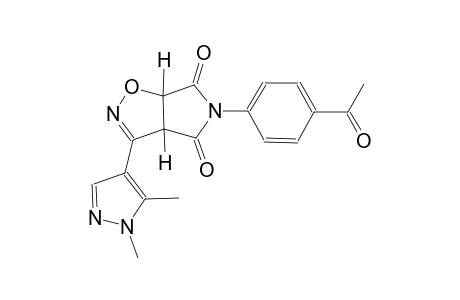 3aH-pyrrolo[3,4-d]isoxazole-4,6(5H,6aH)-dione, 5-(4-acetylphenyl)-3-(1,5-dimethyl-1H-pyrazol-4-yl)-, (3aS,6aR)-