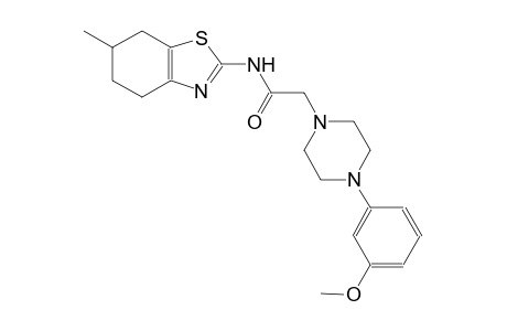 2-[4-(3-methoxyphenyl)-1-piperazinyl]-N-(6-methyl-4,5,6,7-tetrahydro-1,3-benzothiazol-2-yl)acetamide