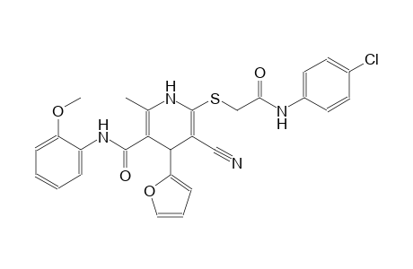 3-pyridinecarboxamide, 6-[[2-[(4-chlorophenyl)amino]-2-oxoethyl]thio]-5-cyano-4-(2-furanyl)-1,4-dihydro-N-(2-methoxyphenyl)-2-methyl-