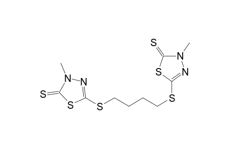 3-Methyl-5-[4-[(4-methyl-5-sulfanylidene-1,3,4-thiadiazol-2-yl)sulfanyl]butylsulfanyl]-1,3,4-thiadiazole-2-thione