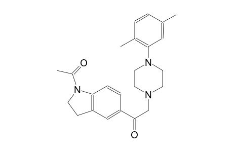 ethanone, 1-(1-acetyl-2,3-dihydro-1H-indol-5-yl)-2-[4-(2,5-dimethylphenyl)-1-piperazinyl]-