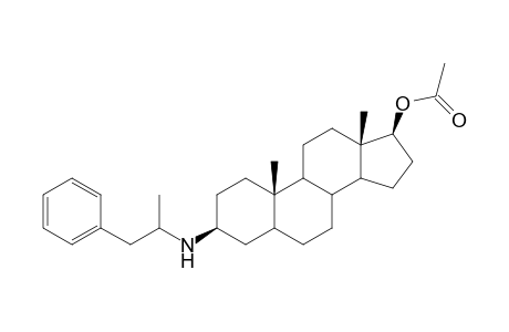 Androstan-17.beta.-ol, 3.beta.-[(.alpha.-methylphenethyl)amino]-, acetate (ester), (.+-.)-