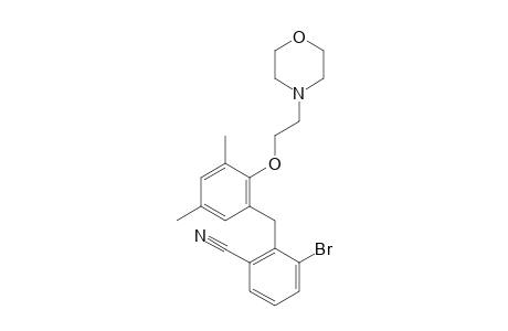 3-Bromo-2-(3,5-dimethyl-2-(2-morpholinoethoxy)benzyl)benzonitrile