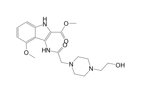 methyl 3-({[4-(2-hydroxyethyl)-1-piperazinyl]acetyl}amino)-4-methoxy-1H-indole-2-carboxylate