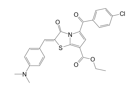 ETHYL_5-(4-CHLOROPHENYL)-CARBONYL-2-[4-(DIMETHYLAMINO)-PHENYL]-METHYLIDENE-3-OXO-2,3-DIHYDROPYRROLO-[2.1-B]-THIAZOLE-7-CARBOXYLATE