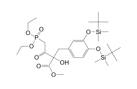 Methyl 3-[ 3',4'-bis( t-butyldimethylsilyloxy)phenyl]-2-(diethylphosphonoacetyl)-lactate