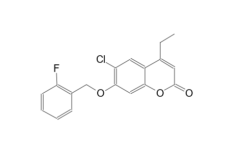 2H-1-benzopyran-2-one, 6-chloro-4-ethyl-7-[(2-fluorophenyl)methoxy]-