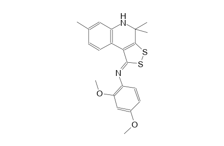 2,4-dimethoxy-N-[(1Z)-4,4,7-trimethyl-4,5-dihydro-1H-[1,2]dithiolo[3,4-c]quinolin-1-ylidene]aniline