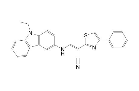 (2E)-3-[(9-ethyl-9H-carbazol-3-yl)amino]-2-(4-phenyl-1,3-thiazol-2-yl)-2-propenenitrile