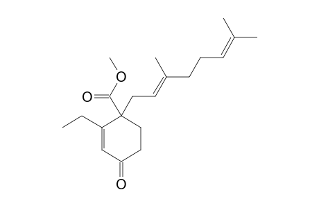 1-[(2E)-3,7-dimethylocta-2,6-dienyl]-2-ethyl-4-keto-cyclohex-2-ene-1-carboxylic acid methyl ester