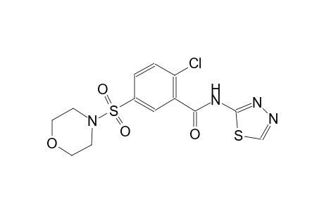 2-chloro-5-(4-morpholinylsulfonyl)-N-(1,3,4-thiadiazol-2-yl)benzamide