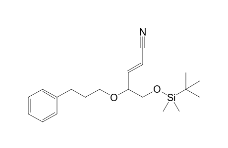 (2E)-5-(tert-Butyldimethylsilyloxy)-4-(3-phenylpropoxy)pent-2-enenitrile