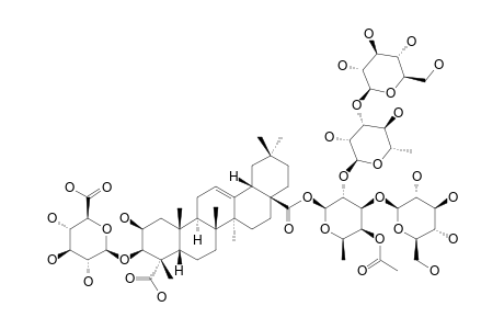 HERNIARIA-SAPONIN-3;#3;28-O-[BETA-D-GLUCOPYRANOSYL-(1->3)-ALPHA-L-RHAMNOPYRANOSYL-(1->2)-[BETA-D-GLUCOPYRANOSYL-(1->3)]-4-ACETYL-BETA-D-FUCOPYRANOSYL]-M