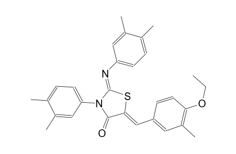 (2Z,5Z)-3-(3,4-dimethylphenyl)-2-[(3,4-dimethylphenyl)imino]-5-(4-ethoxy-3-methylbenzylidene)-1,3-thiazolidin-4-one
